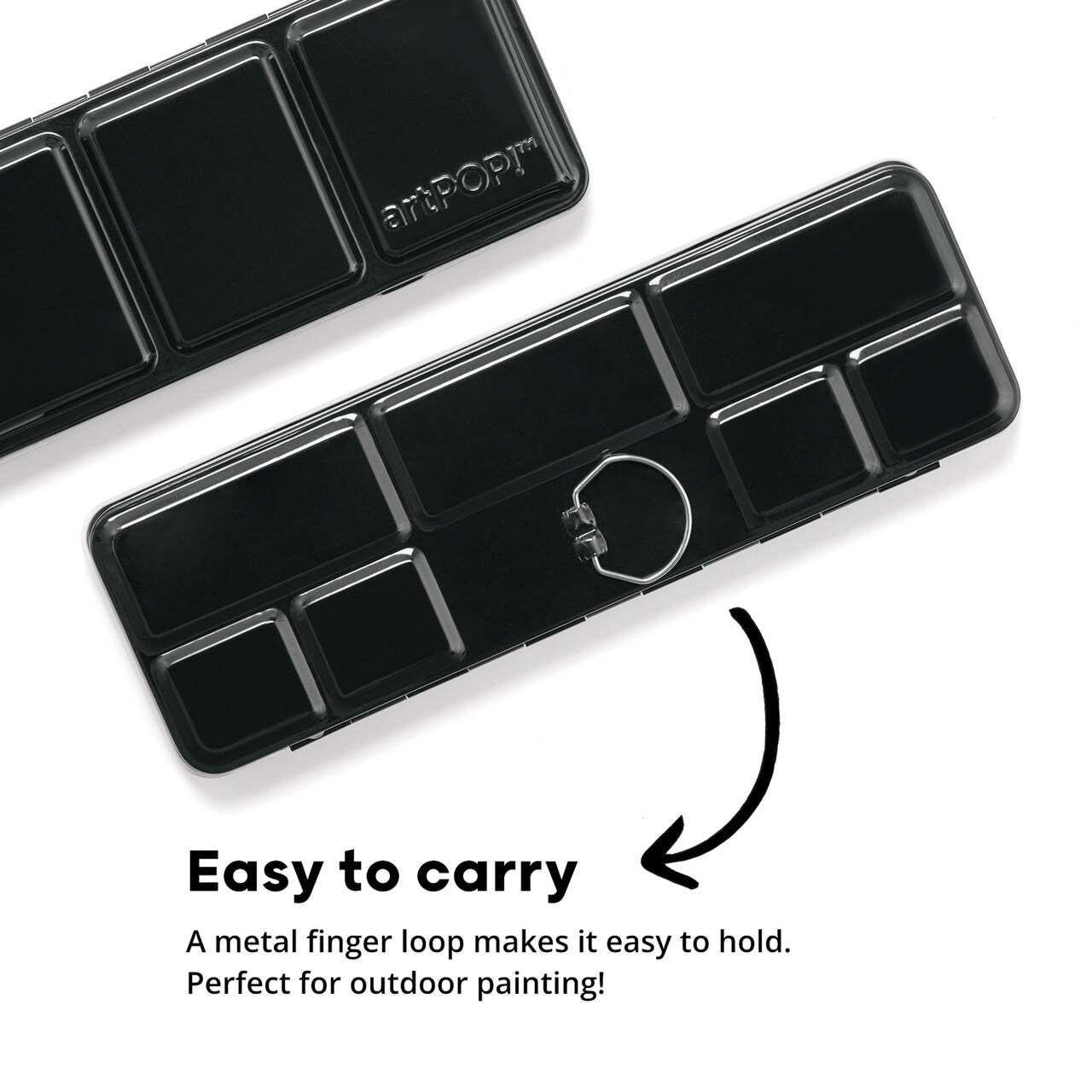 artPOP! Watercolor Half Pan Set, 24 Half Pans, Highly Pigmented, Lightfast, Watercolors for Travel Sketching, Plein Air Studies, Painting Outdoors